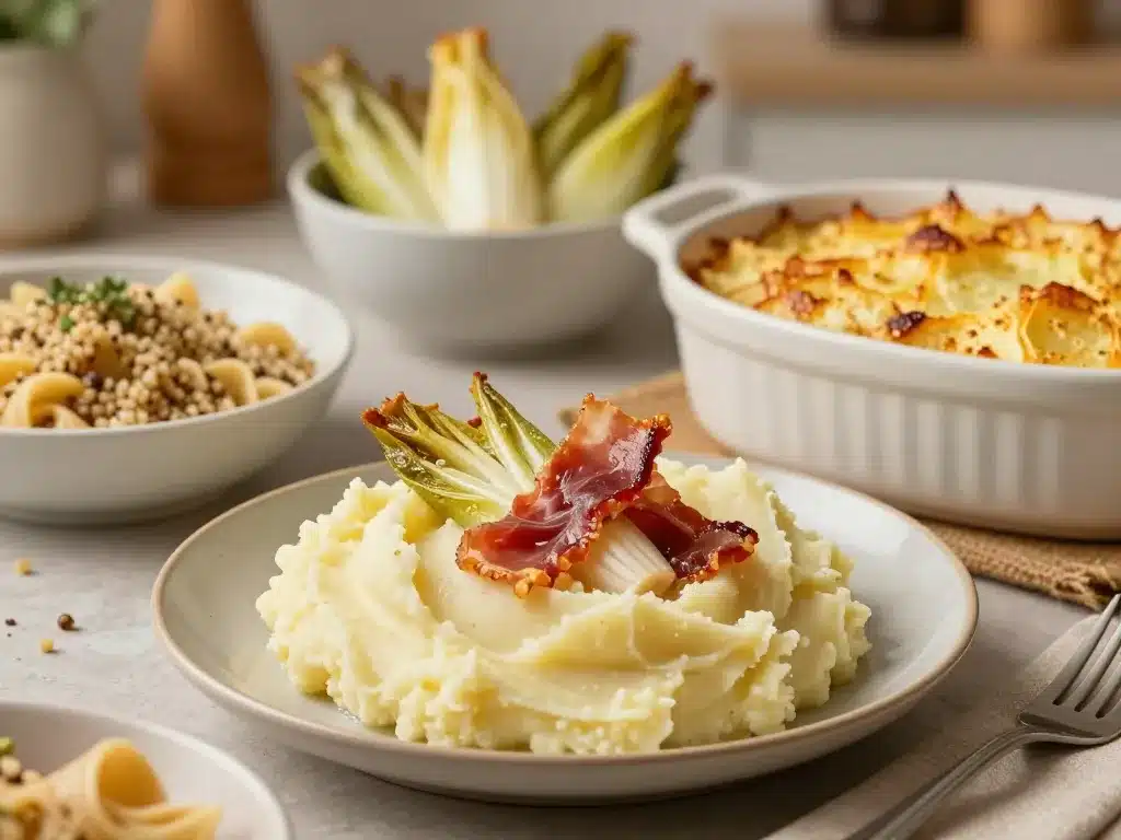 accompagnement endive jambon avec féculents et gratins gourmands