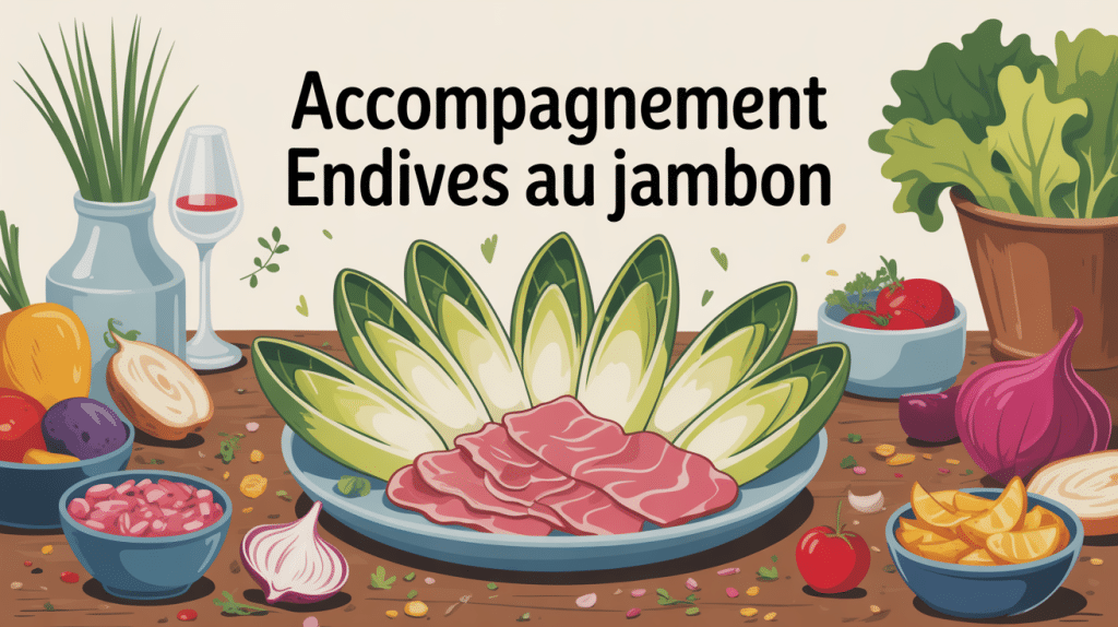accompagnement endive jambon avec légumes et féculents