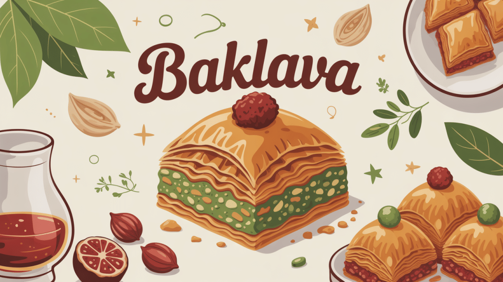 Baklava origine pâtisserie dorée symbole héritage turc grec moyen-oriental