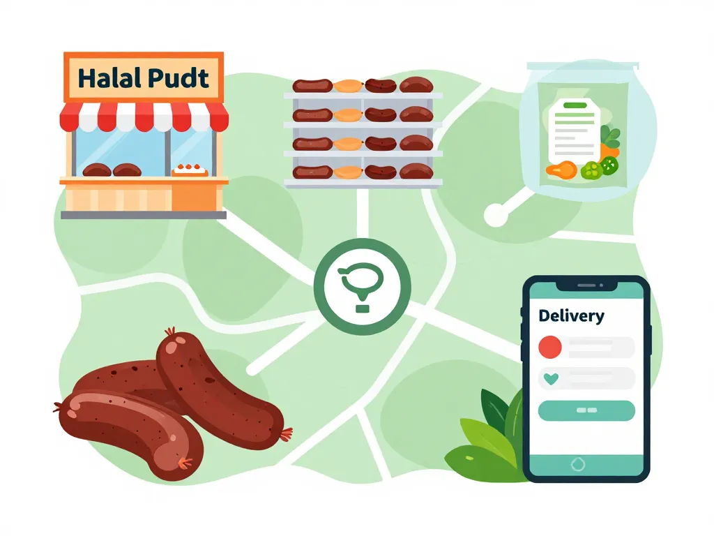 choix et points de vente boudin noir halal en diagramme