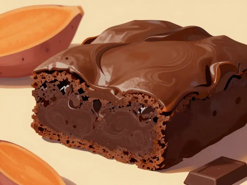 brownie patate douce texture chocolatée et gourmande