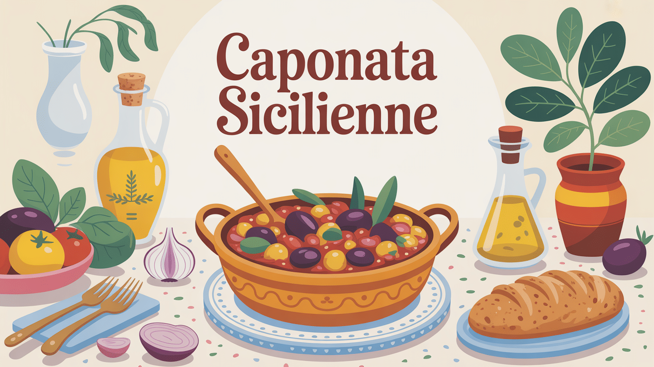 Table estivale caponata sicilienne de ma grand-mère