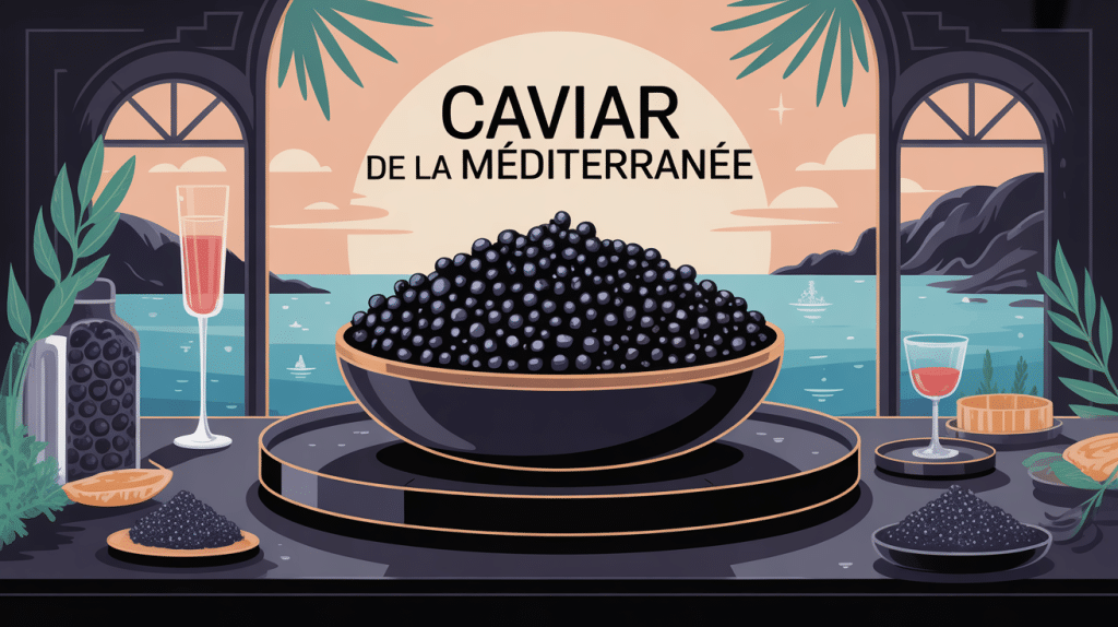 caviar de la méditerranée illustration dégustation raffinée