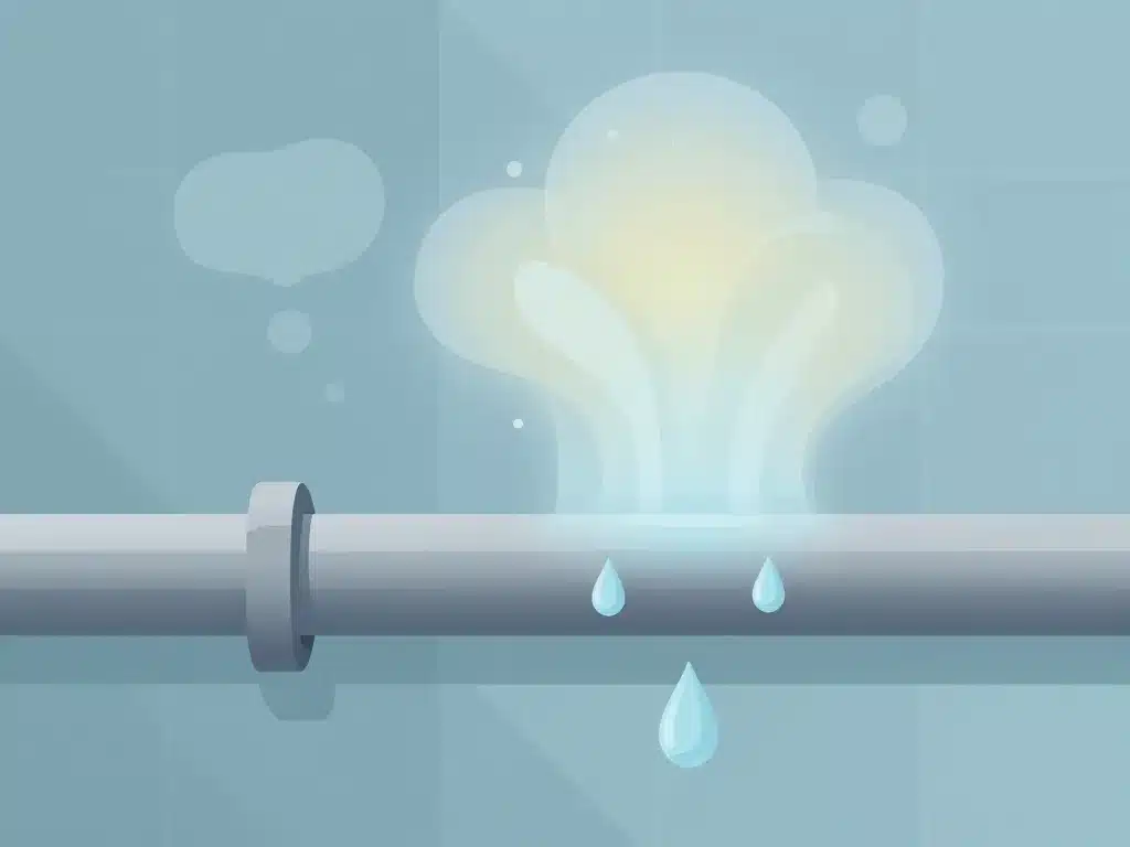 schéma condensation tuyau eau froide air humide