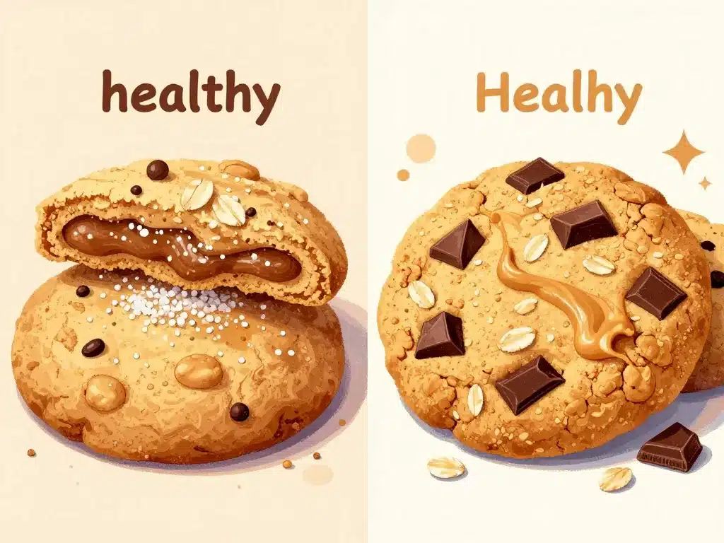 cookies healthy beurre de cacahuete côté sain vs traditionnel