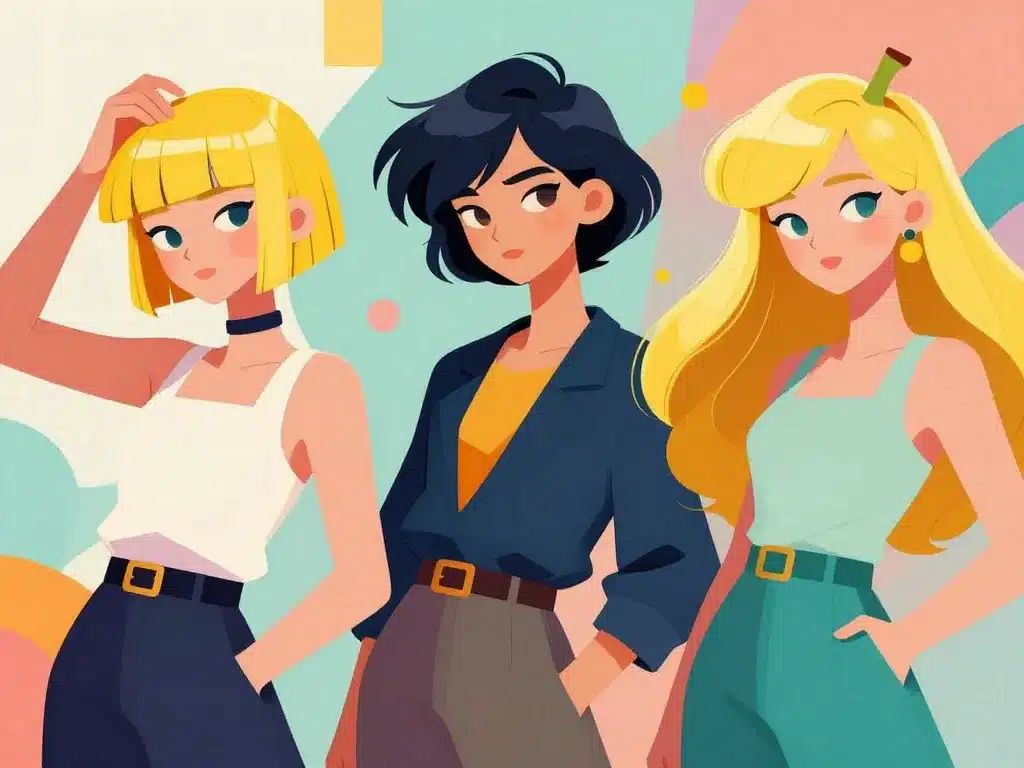 illustration variantes coupe banane courte longue