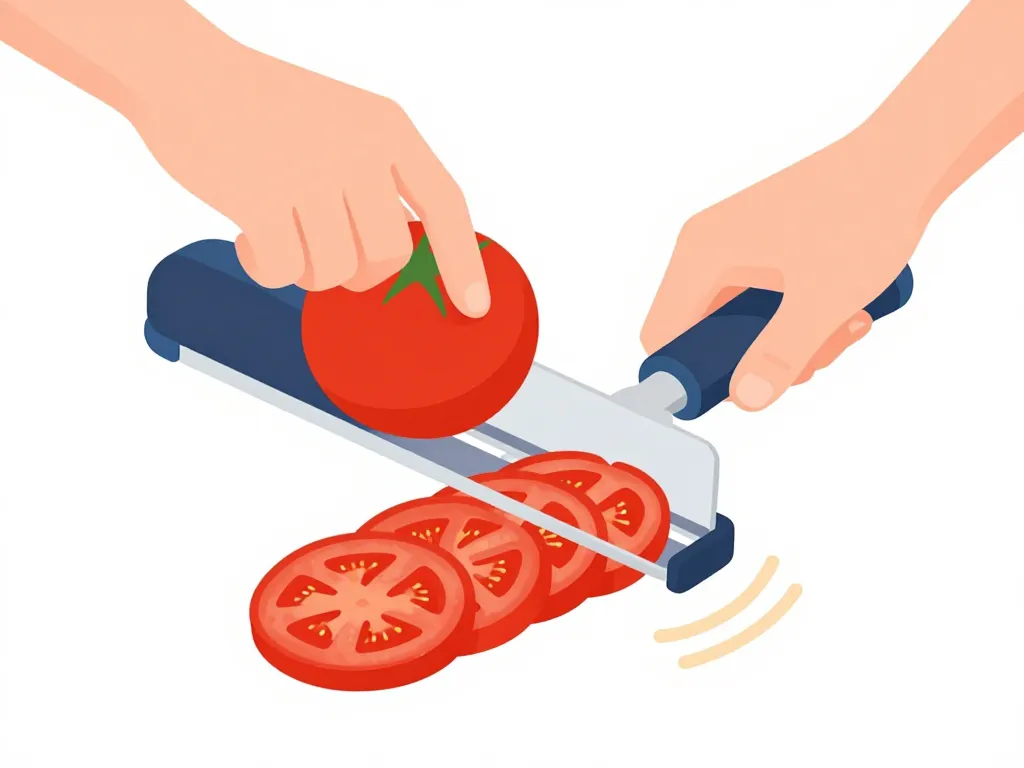 Découpe régulière tomates avec coupe tomates