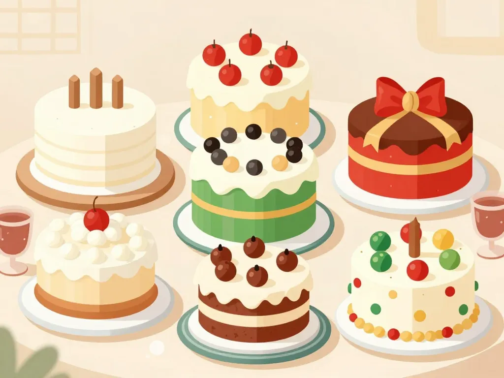 deco gateau noel gamme de styles sur table