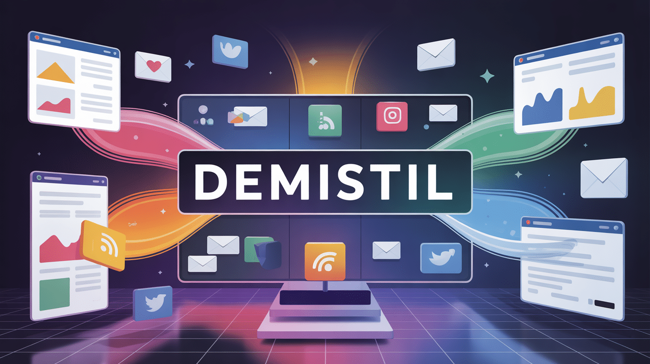 Illustration de la plateforme demistil centralisant flux numériques