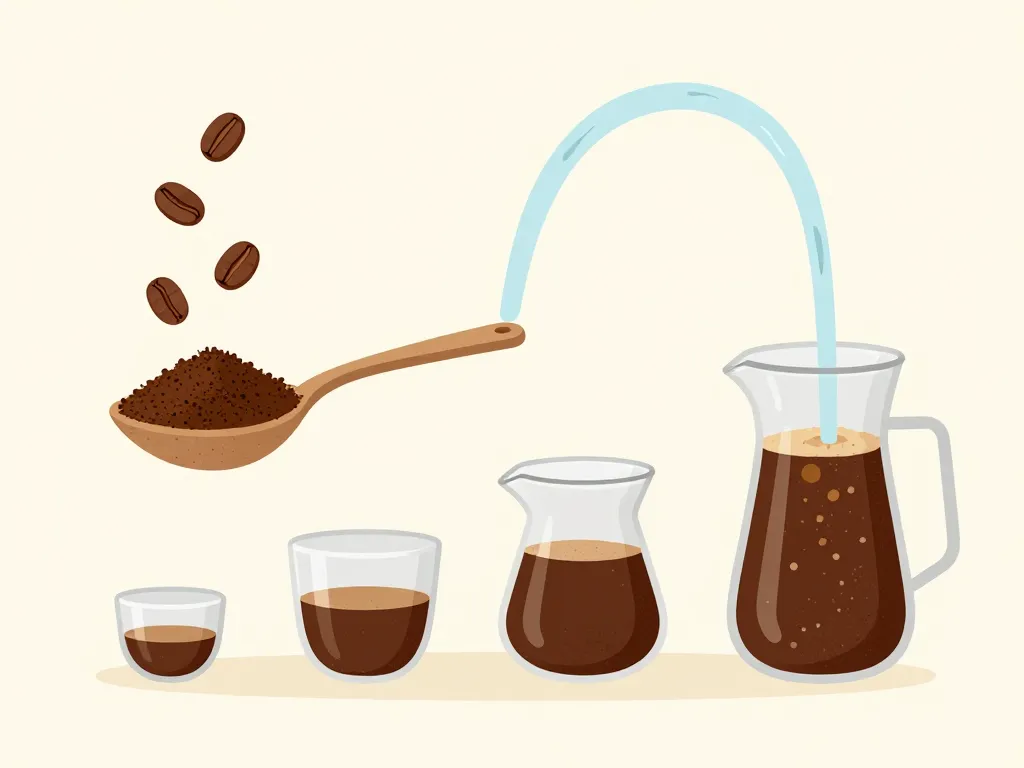 Schéma dosage café filtre ratio café eau