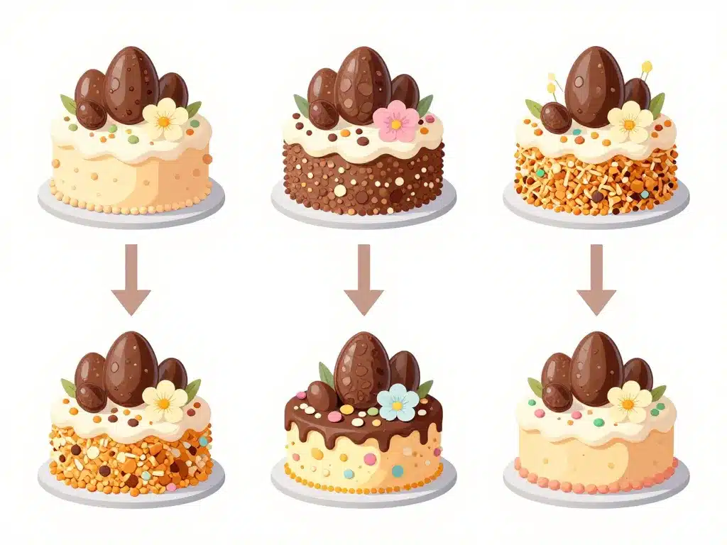 décoration entremet paques étape par étape