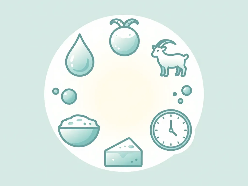 symboles fabrication de fromage de chèvre bases