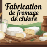 illustration fabrication de fromage de chèvre artisanale