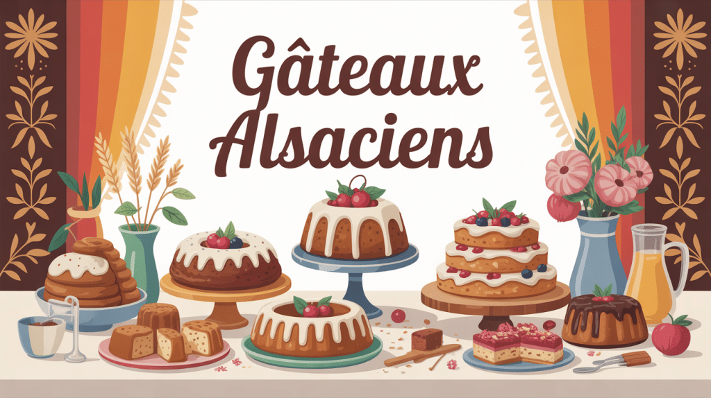 gâteau alsacien liste table garnie spécialités traditionnelles