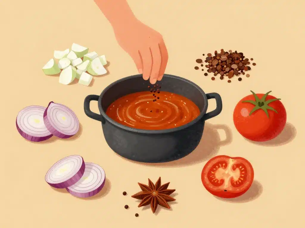 préparer kuna masala étape par étape avec ingrédients