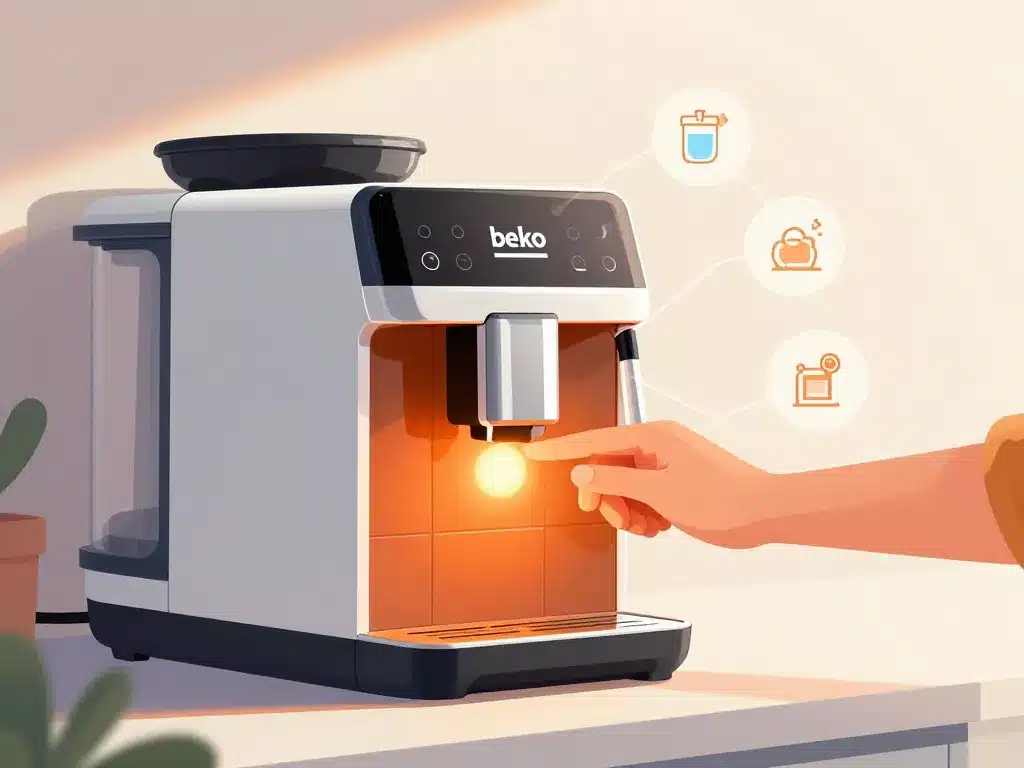 machine à café beko voyant orange explication visuelle