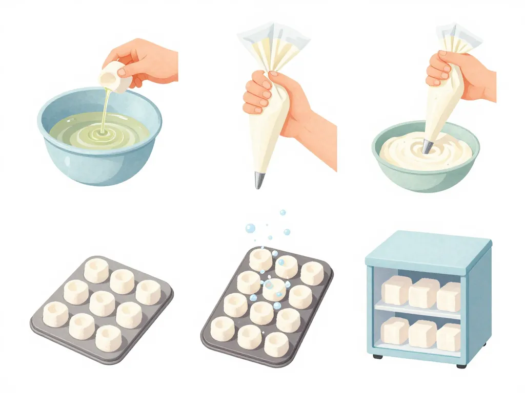 Préparation moule ourson guimauve étape par étape