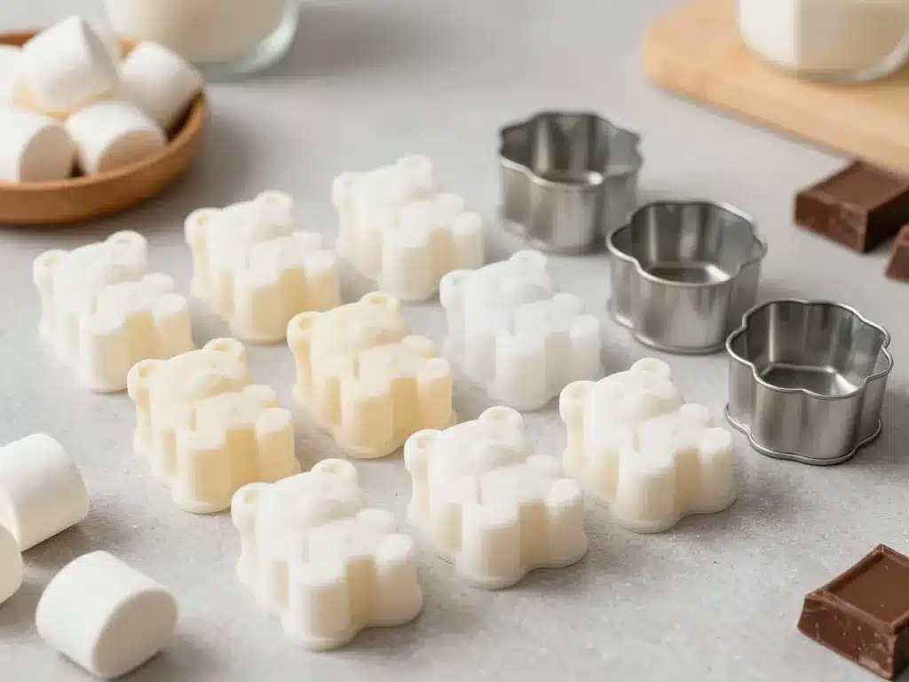 Comparatif moule ourson guimauve différents matériaux