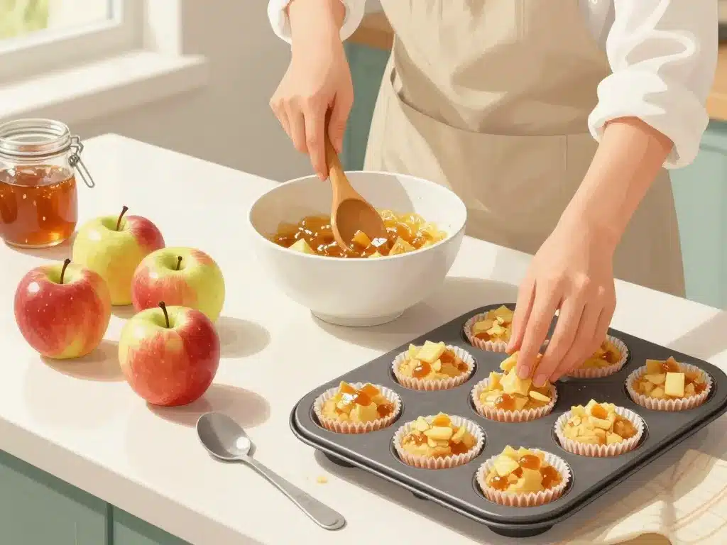 préparation muffin compote de pomme healthy cuisine