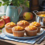 Muffins a la compote de pommes en ambiance cuisine