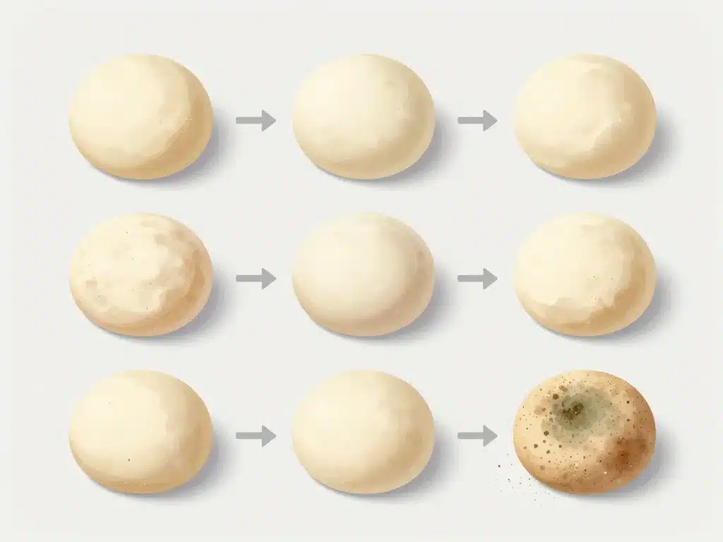 pate a pizza périmée évolution visuelle fraîcheur timeline