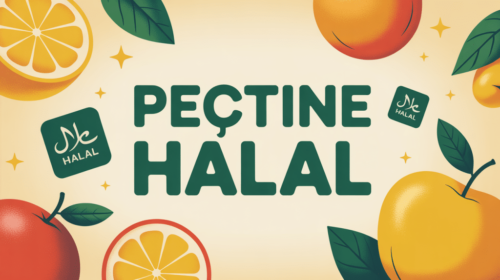 illustration pectine halal certification fruits