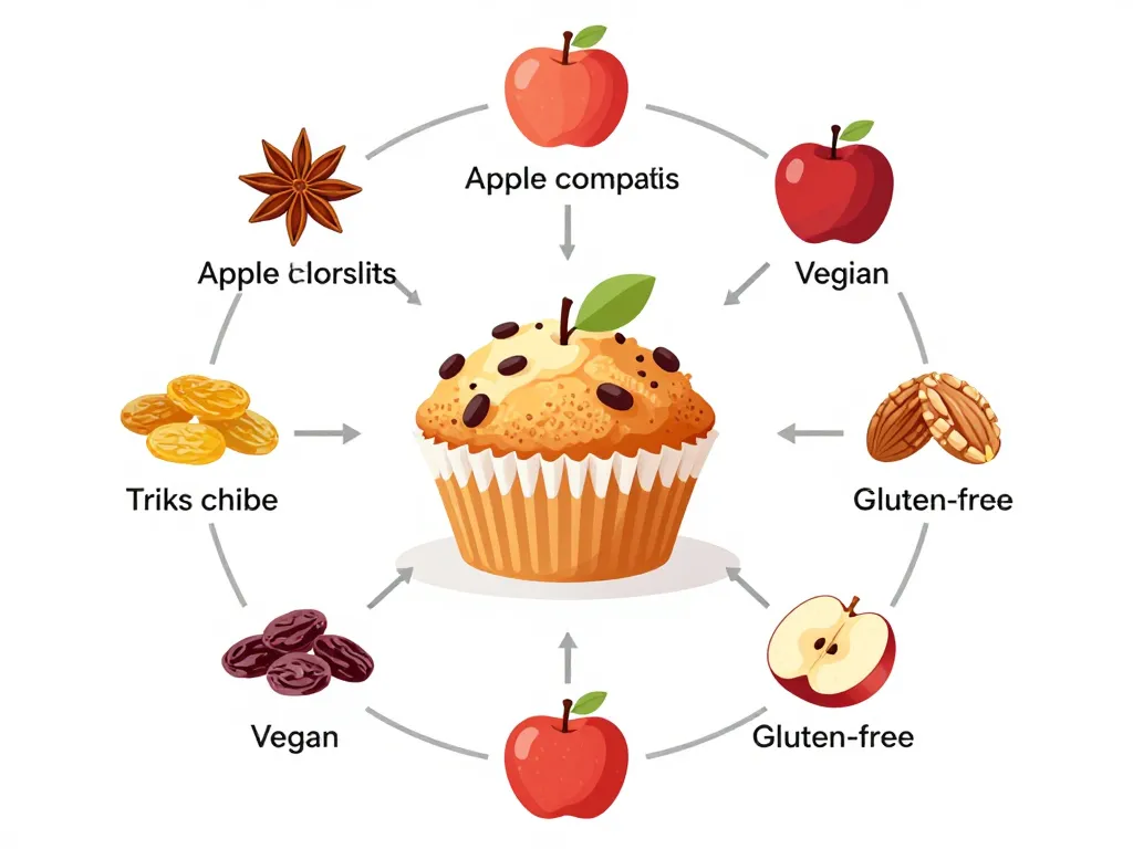 Personnaliser muffins a la compote de pommes diagramme options