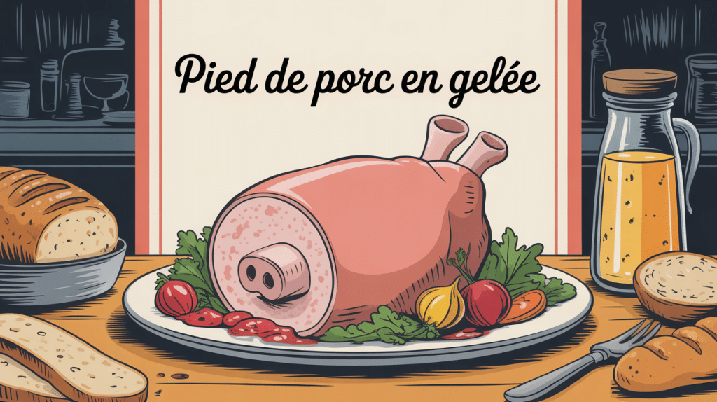 pied de porc en gelée présenté en terrine façon bistrot