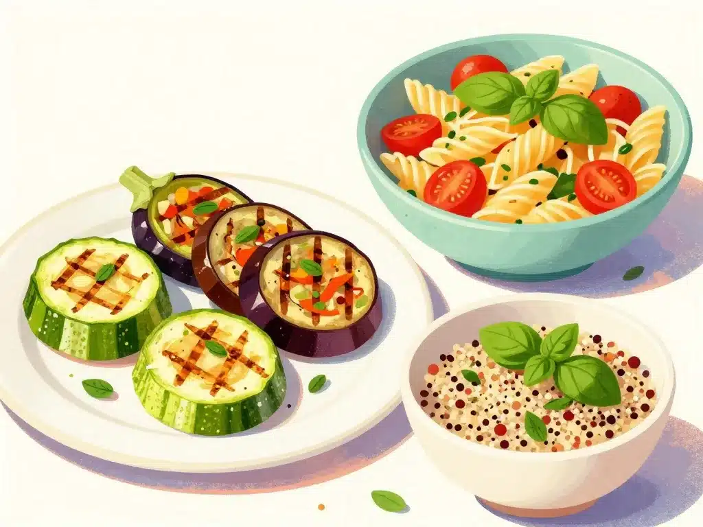 quel accompagnement avec les farcis léger estivaux salade céréales légumes grillés