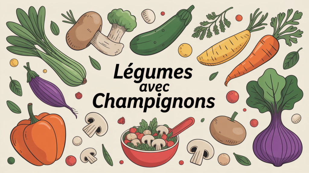 Quel légume se marie bien avec les champignons, légumes autour d’un mélange graphique
