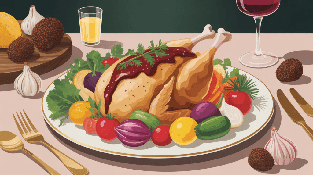 quel légumes avec un poulet au vin jaune et morilles accompagnement gastronomique