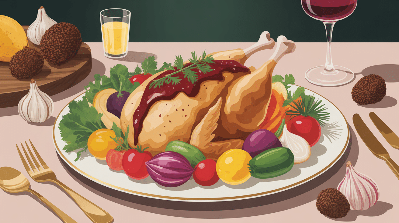 quel légumes avec un poulet au vin jaune et morilles accompagnement gastronomique