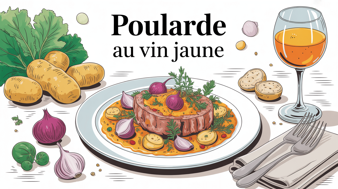 Quel légumes avec une poularde au vin jaune assiette raffinée et légumes