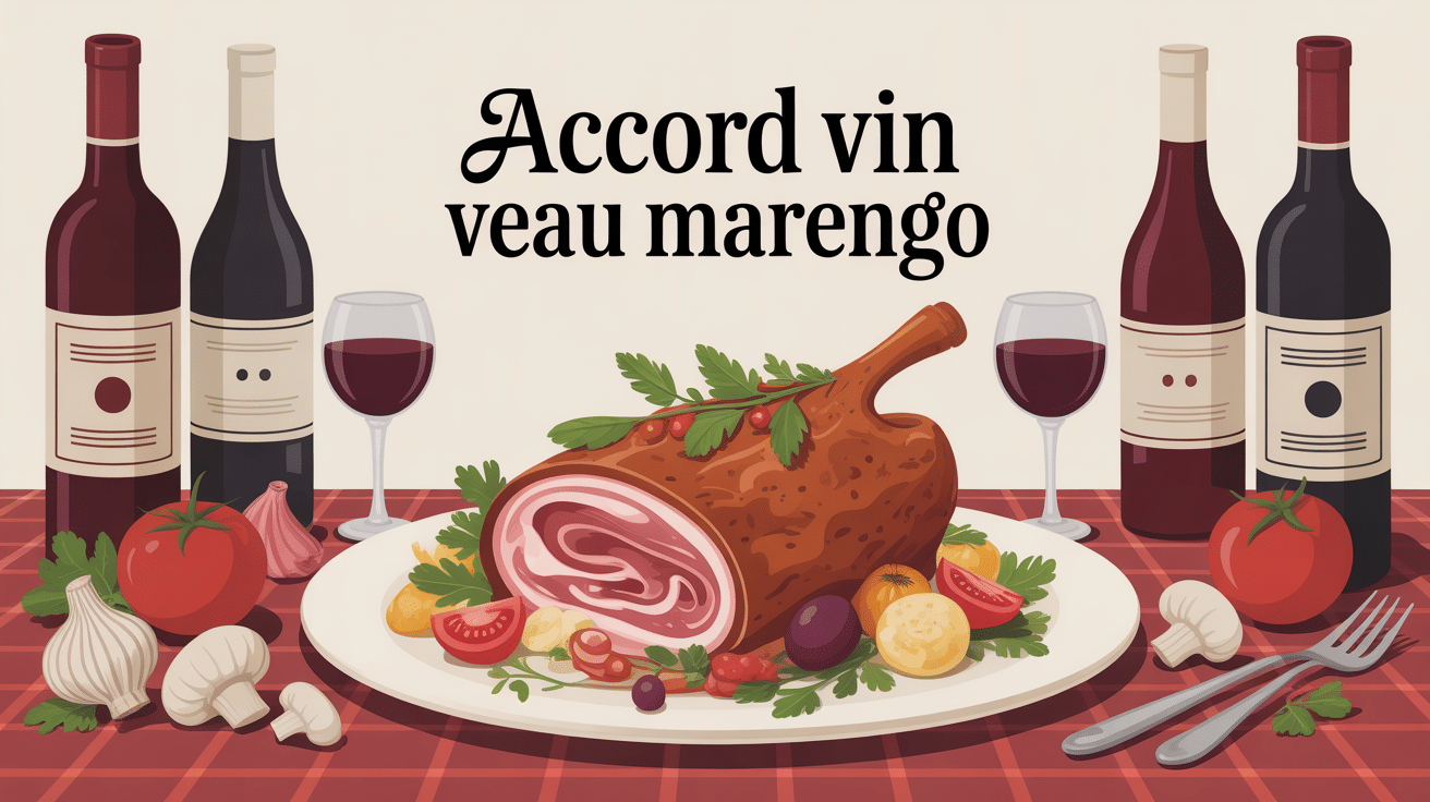 Quel vin avec du veau Marengo illustration gastronomique