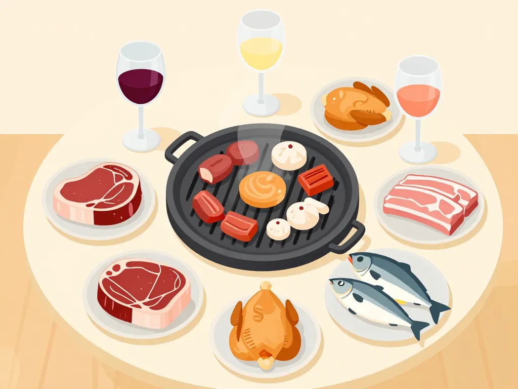 table pierrade et quels vins avec pierrade rouge blanc rosé