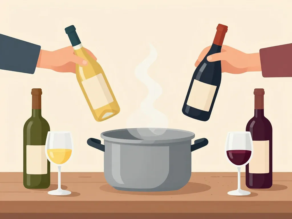 choisir rapidement quel vin avec une poule au pot scène cuisine vin