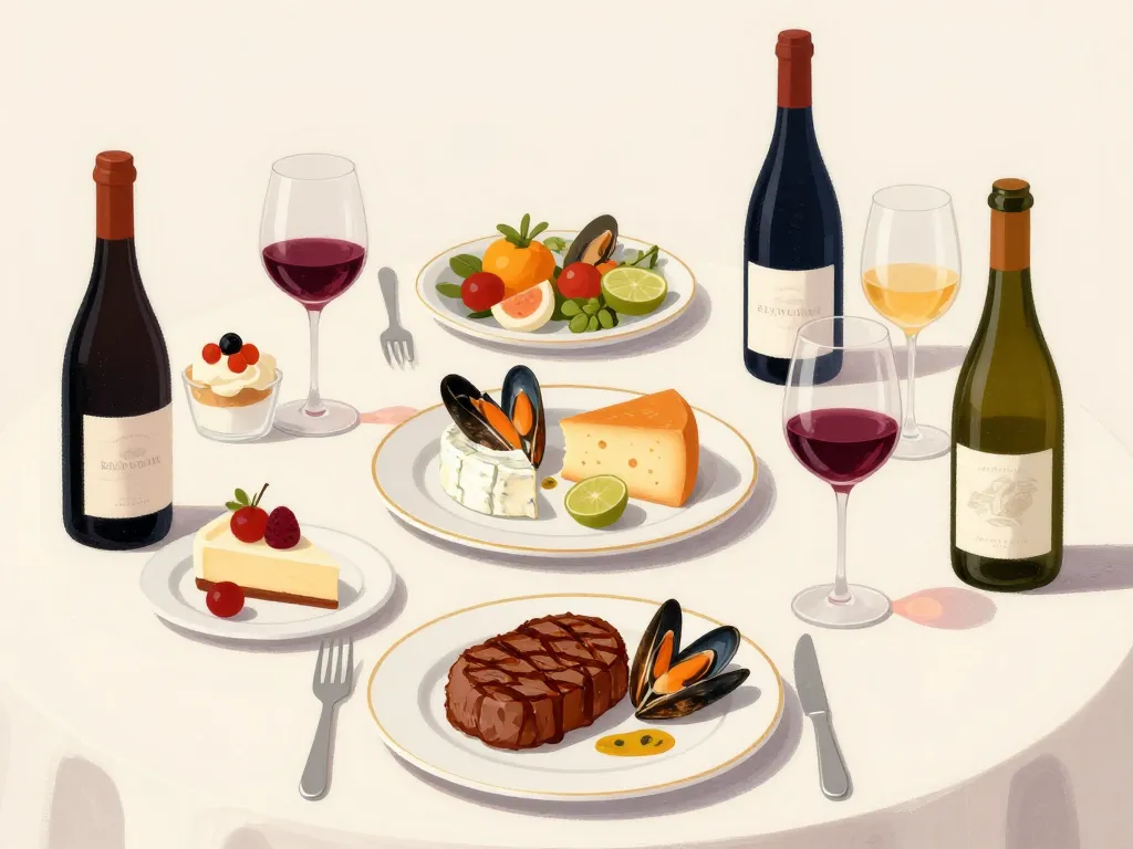 quels vins association mets et vins sur une table