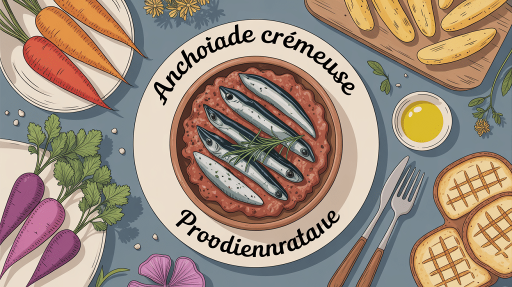 recette anchoïade crémeuse bol crudités apéritif