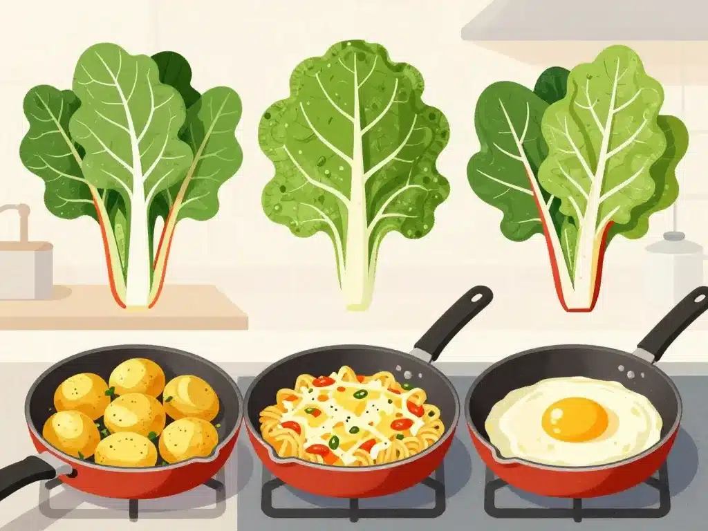 recette blette poêle lardon, variantes et idées gourmande poêlée blettes lardons