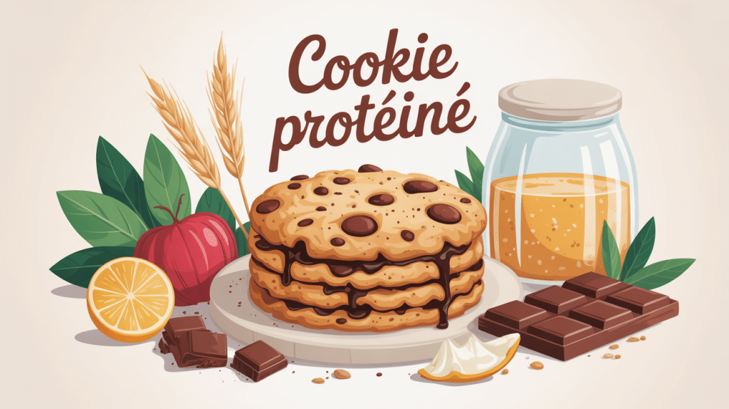 recette cookie protéiné image centrale ingrédients sains