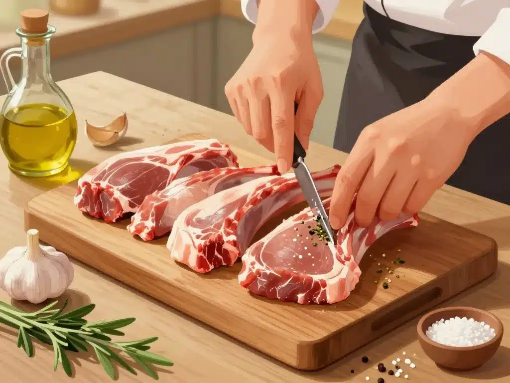 recette poitrine d'agneau au four préparation viande et assaisonnement