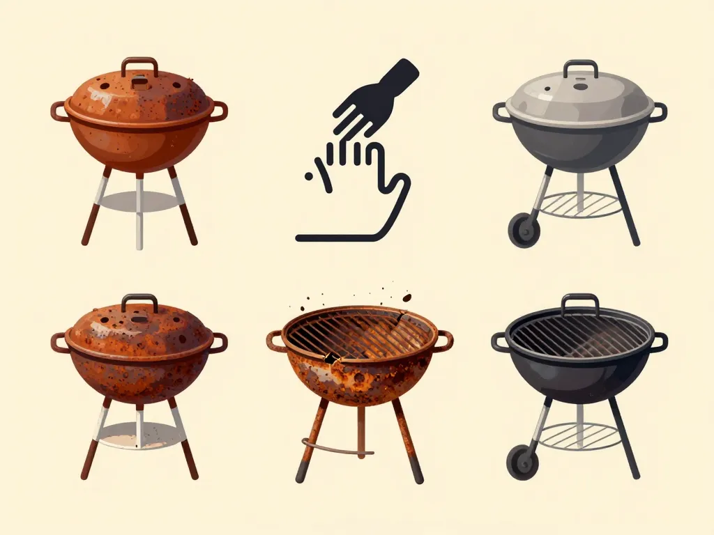 concept rouille grille barbecue danger utilisable