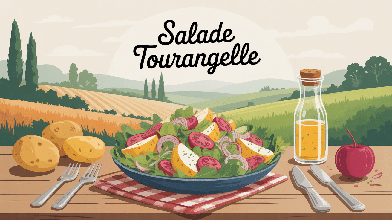 salade tourangelle généreuse sur table conviviale