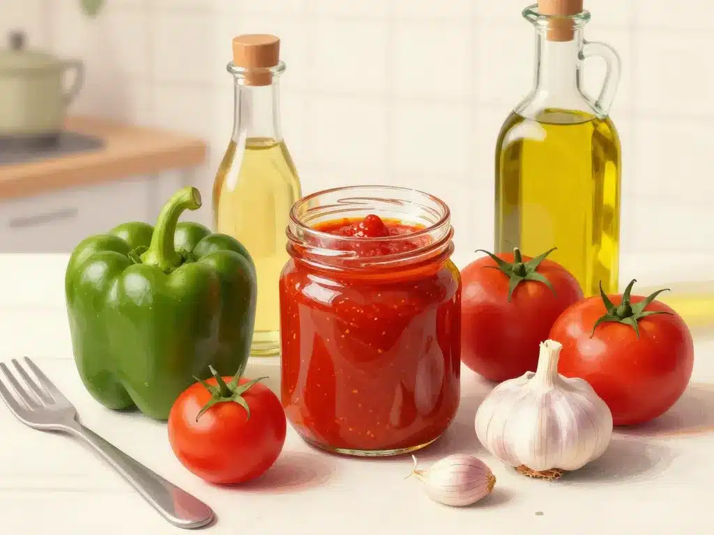 sauce piment doux maison bocal et produits frais