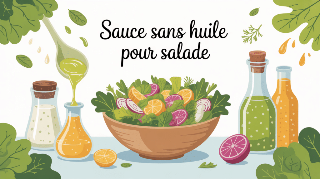 illustration moderne sauce sans huile pour salade