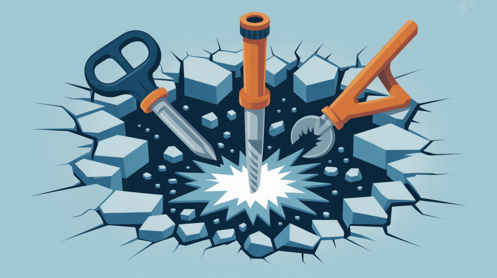 illustration moderne scellement chimique raté