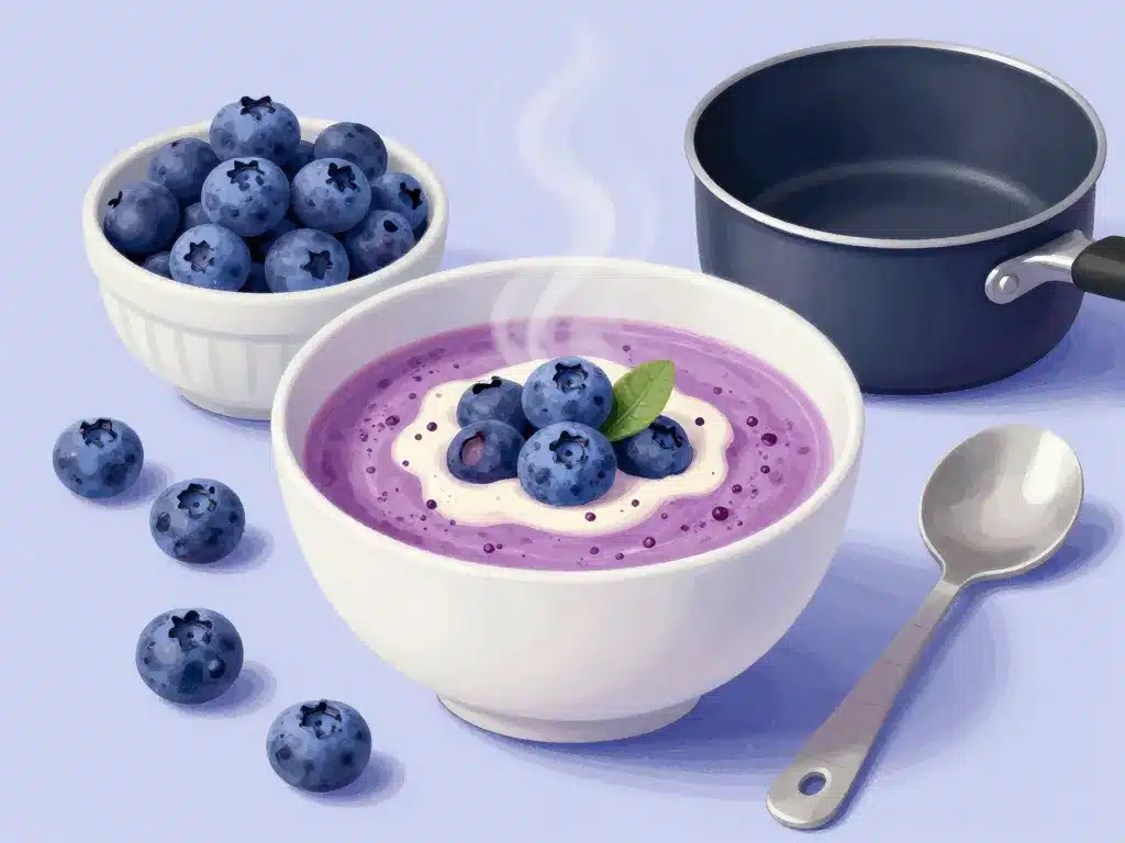 preparation soupe aux myrtilles ingrédients