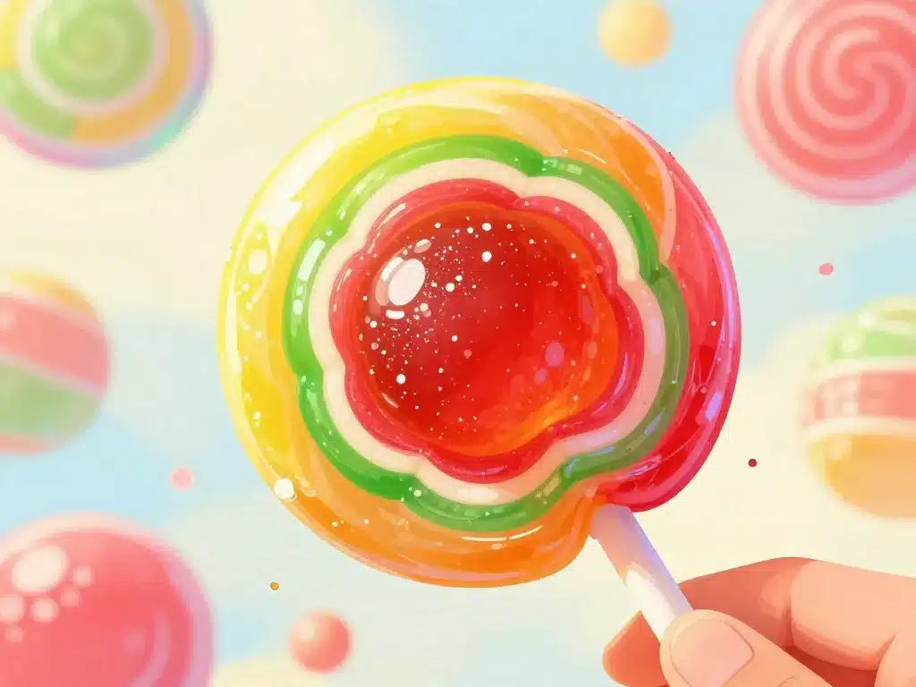 coupe une chupa chups au chewing gum cœur chewing-gum