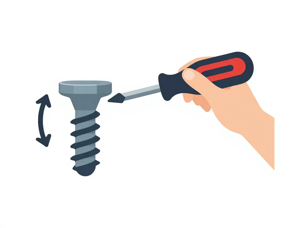 schéma visser sens main tournevis aiguilles