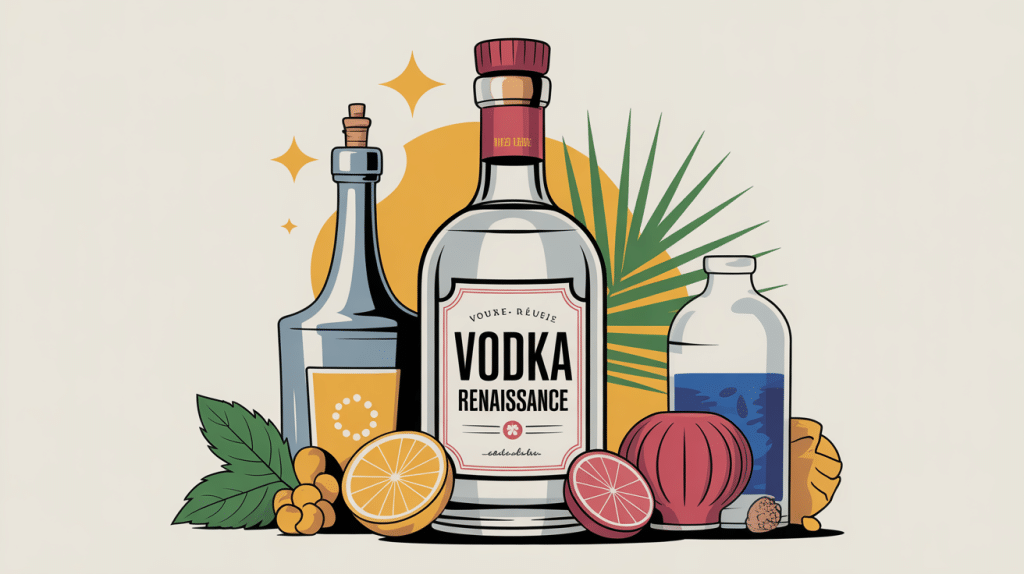 vodka renaissance bouteille premium française design moderne